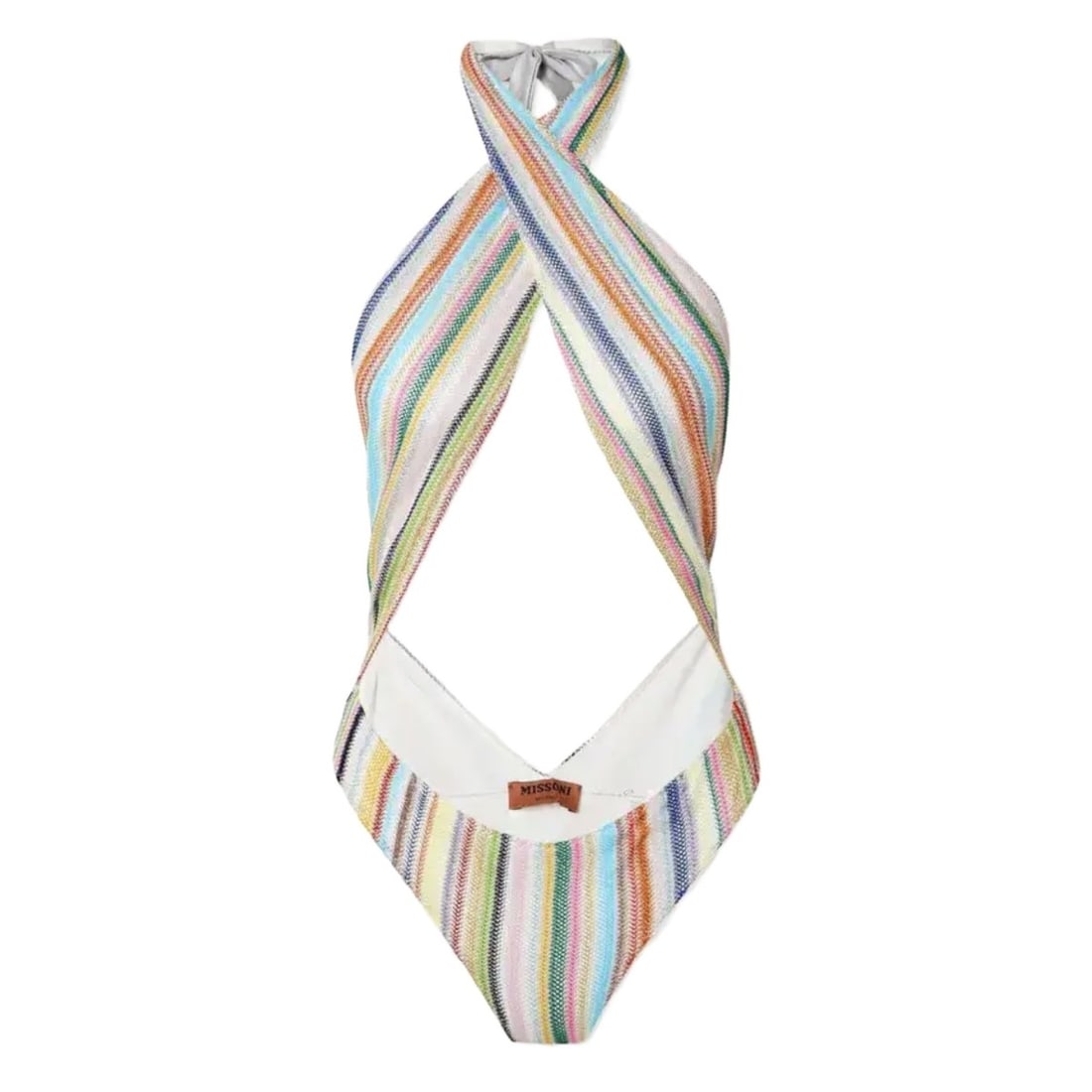 Lady's Missoni Lam? Swimsuit: Lady's Vintage Missoni Multi-color Lam? Viscose Swimsuit. Size 44. Missoni Milano label. Kodner Galleries offers phone and absentee bidding at a low, flat 21% buyer?s premium without surcharge or hidd