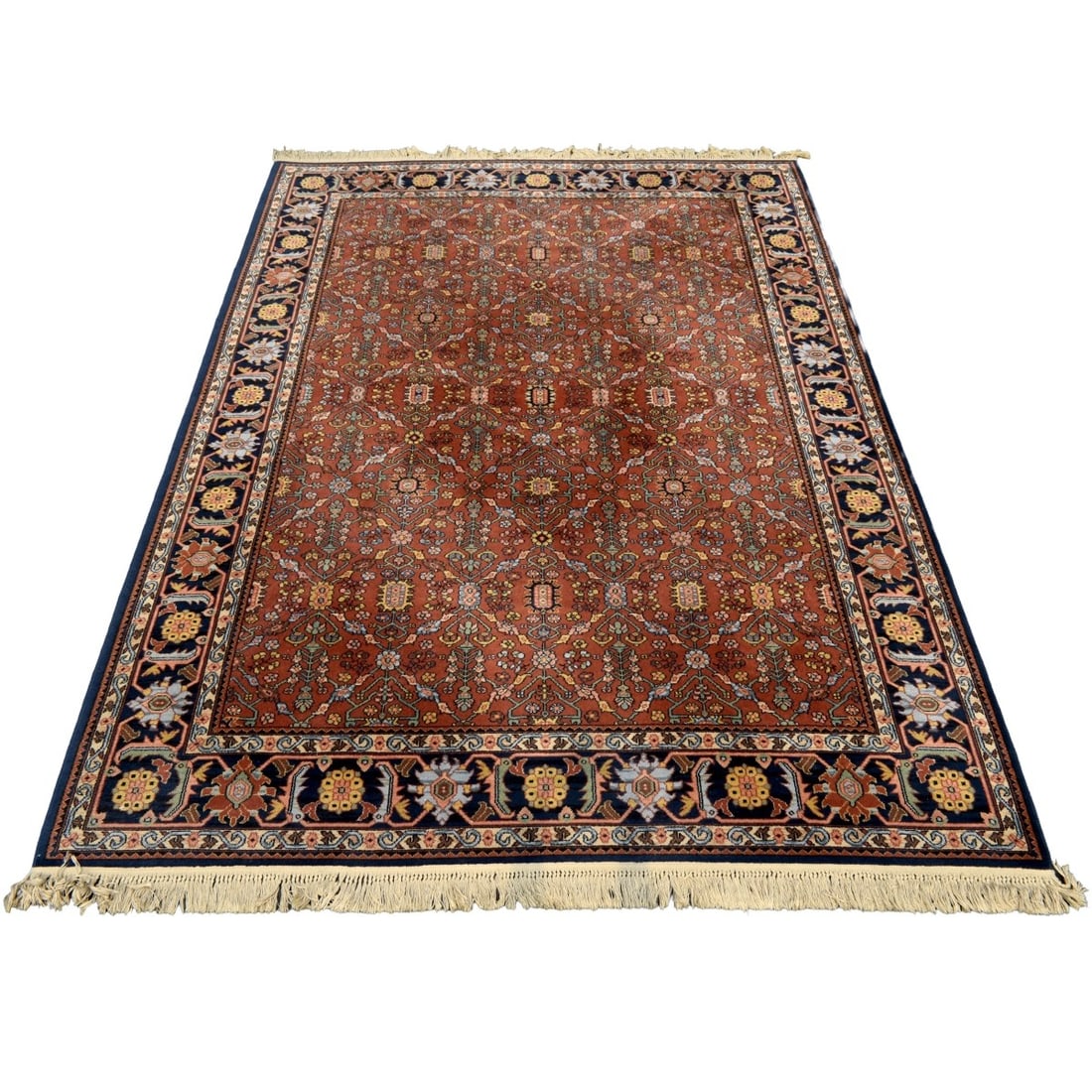 Vintage Karastan Serapi Wool Rug: Vintage Karastan Serapi Wool Rug. Measures: 12' x 8'-9". Kodner Galleries offers phone and absentee bidding at a low, flat 21% buyer?s premium without surcharge or hidden fees. For information, please