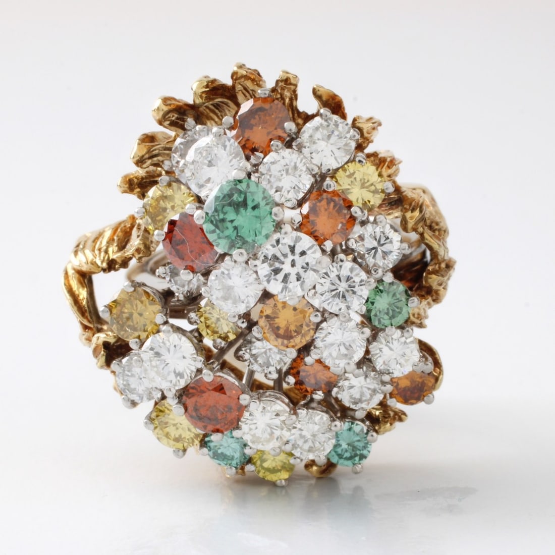 Fancy Diamond and Platinum Ring - 2
