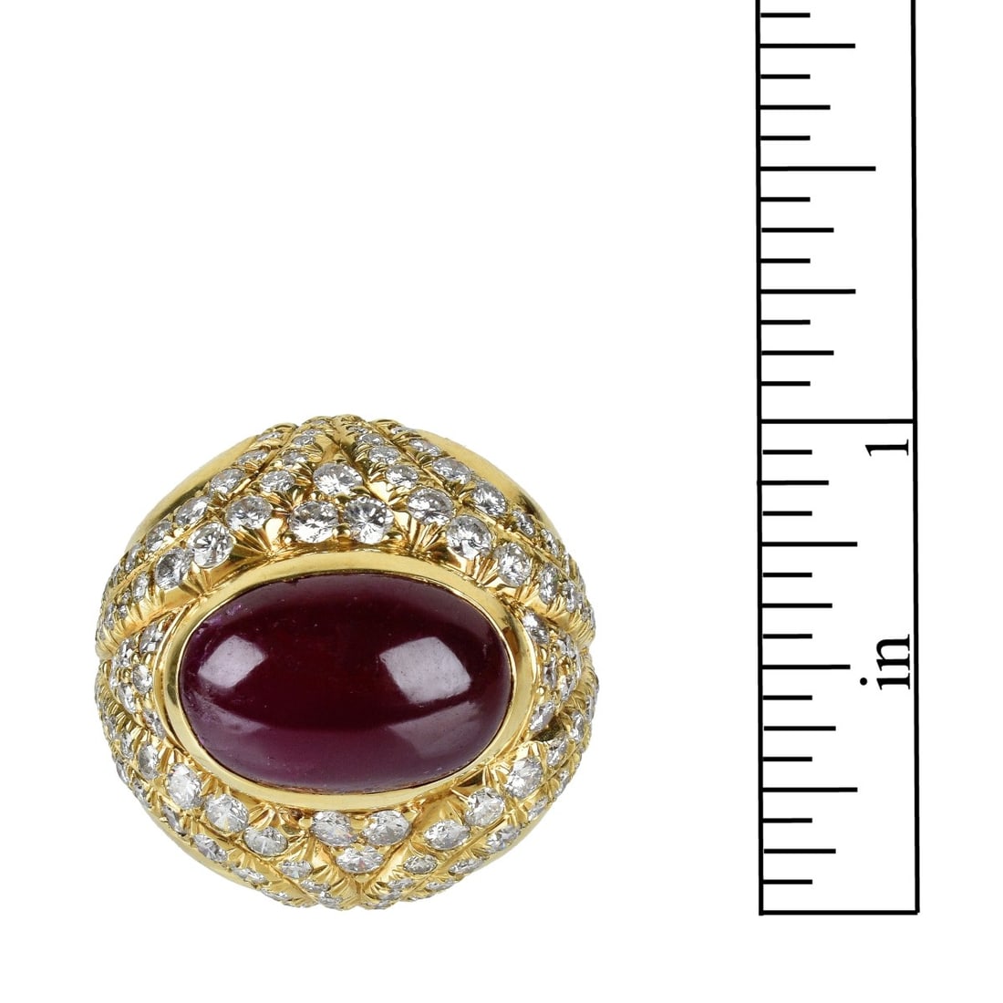 Ruby, Diamond and 18K Ring - 4