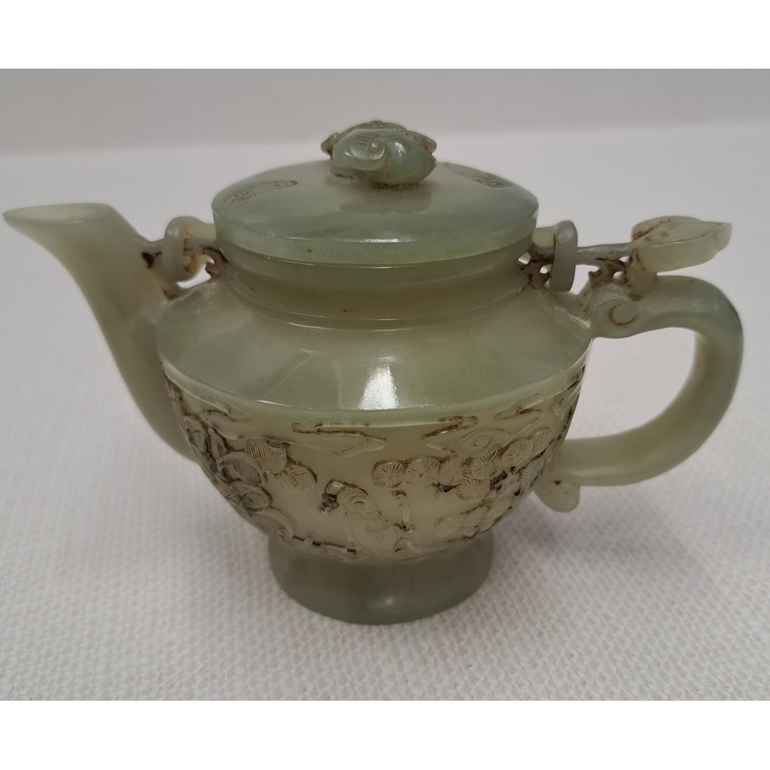 Chinese Carved Jade Teapot (1 of 5)