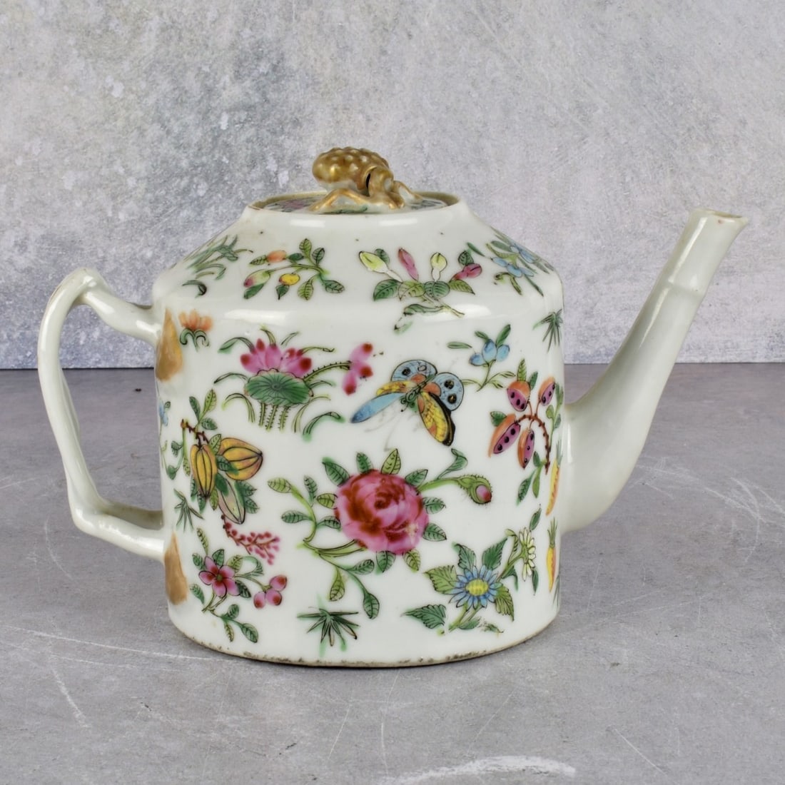 19th Century Chinese Famille Rose Teapot (1 of 7)