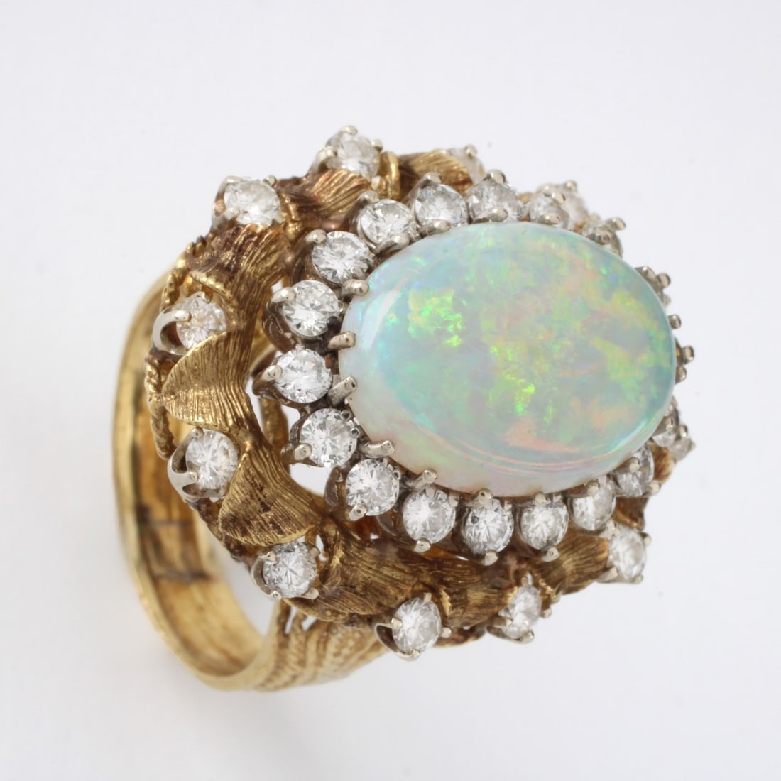 Opal, Diamond and 18K Ring (1 of 6)