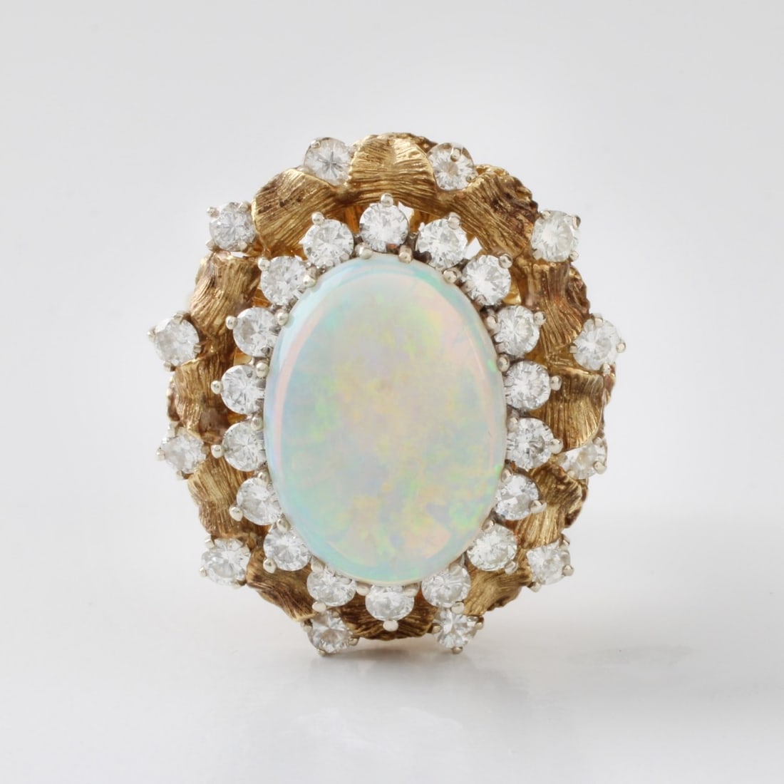Opal, Diamond and 18K Ring - 2