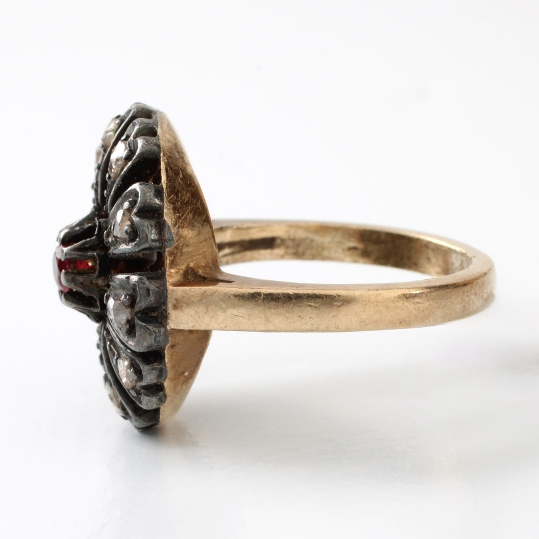 Victorian 14K, Ruby and Diamond Ring - 3
