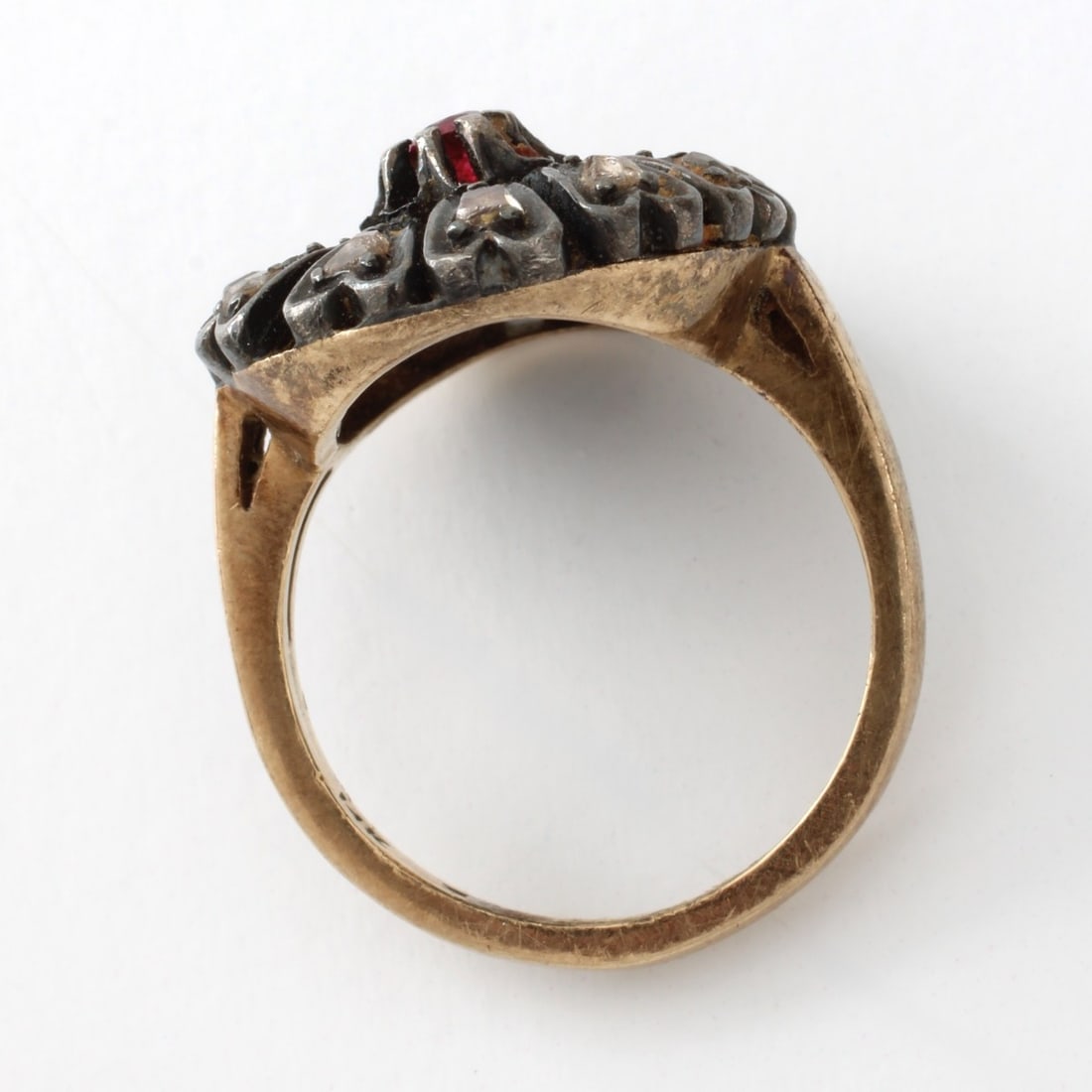 Victorian 14K, Ruby and Diamond Ring - 5