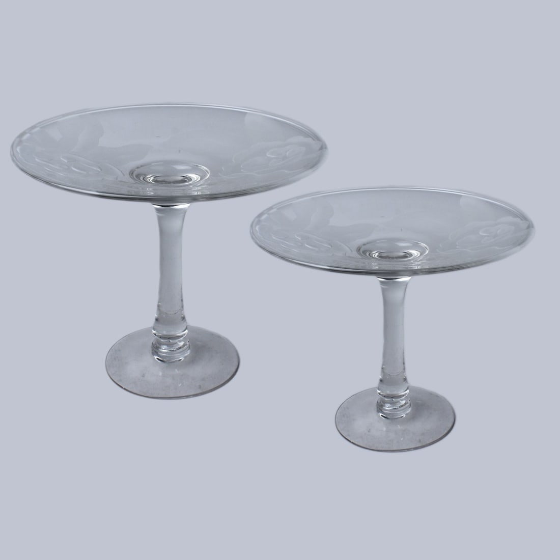 Pair of Glass Compotes (1 of 3)