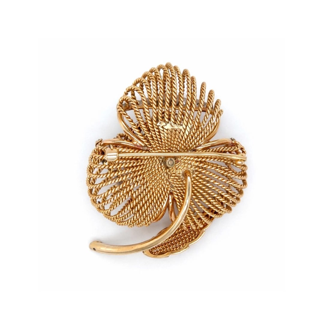 Diamond, Turquoise and 14K Brooch - 3