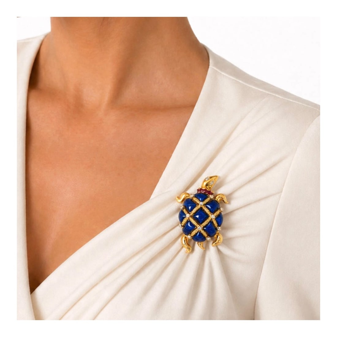 18K Turtle Brooch - 2