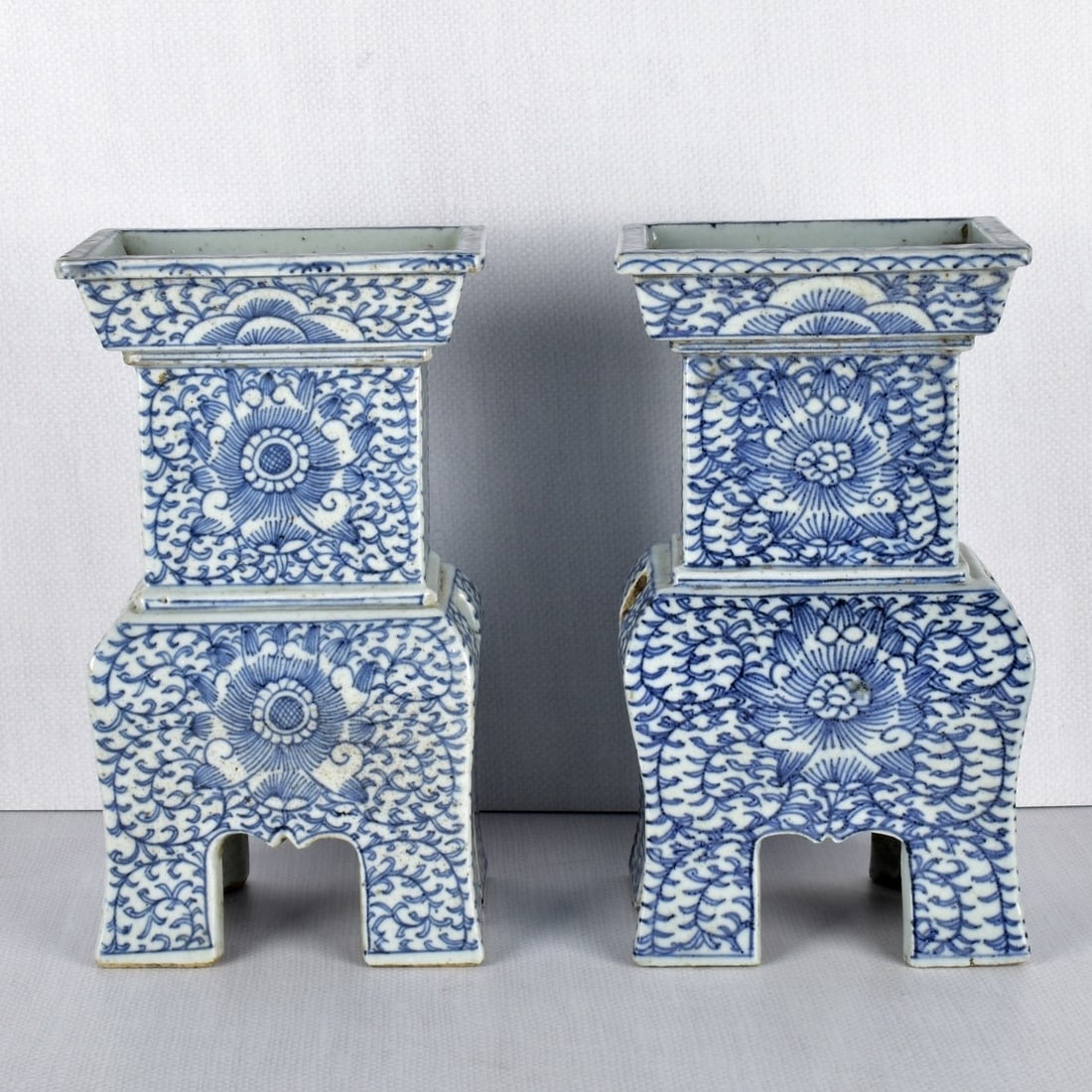Chinese Blue and White Incense Burners (1 of 7)