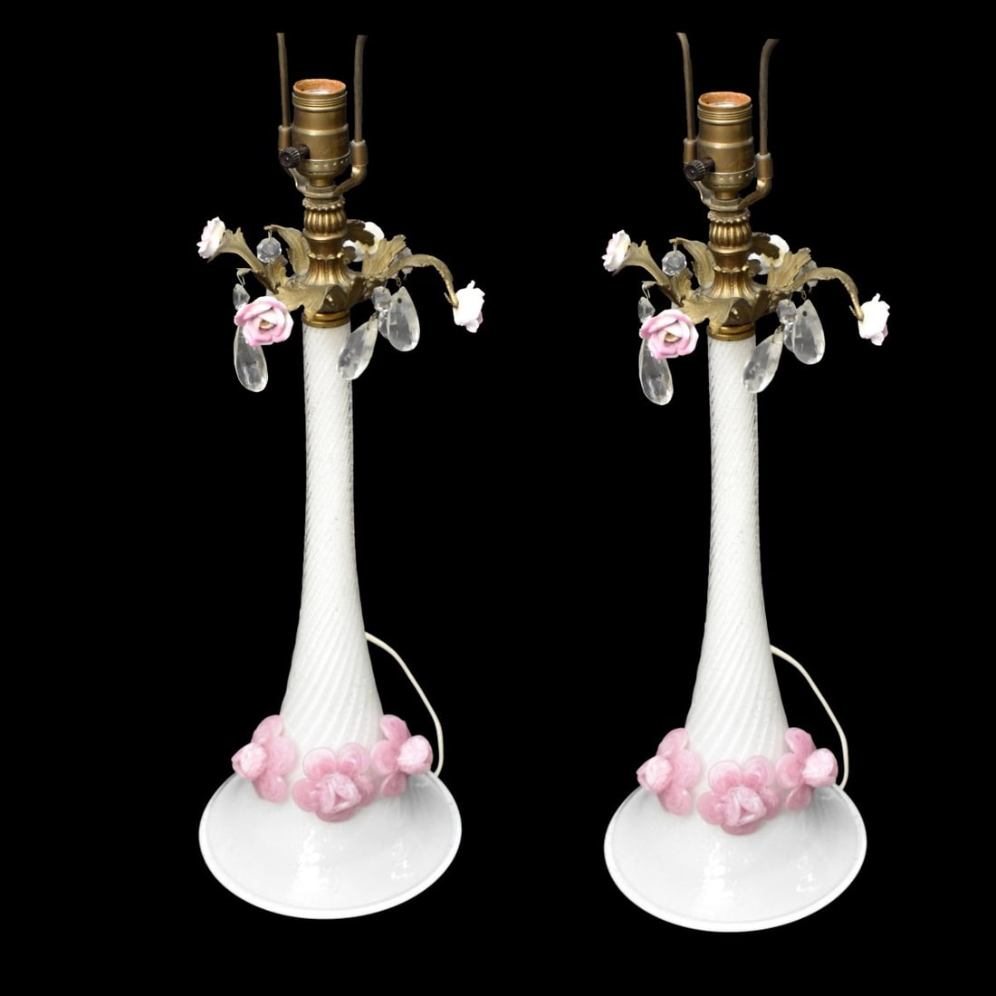 Pair of Murano Venetian Glass Lamps (1 of 4)