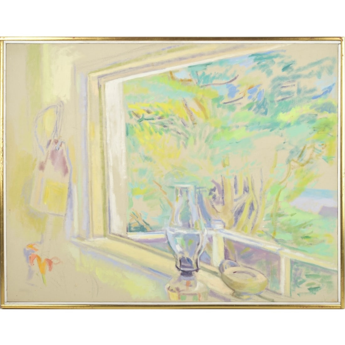 Hyde Solomon, America (1911-1987): Hyde Solomon, America (1911-1987) Interior Scene. Oil on canvas. Stretcher measures: 25" high, 32" wide. Property of deceased friend of the artist. Kodner Galleries offers phone and absentee bidding
