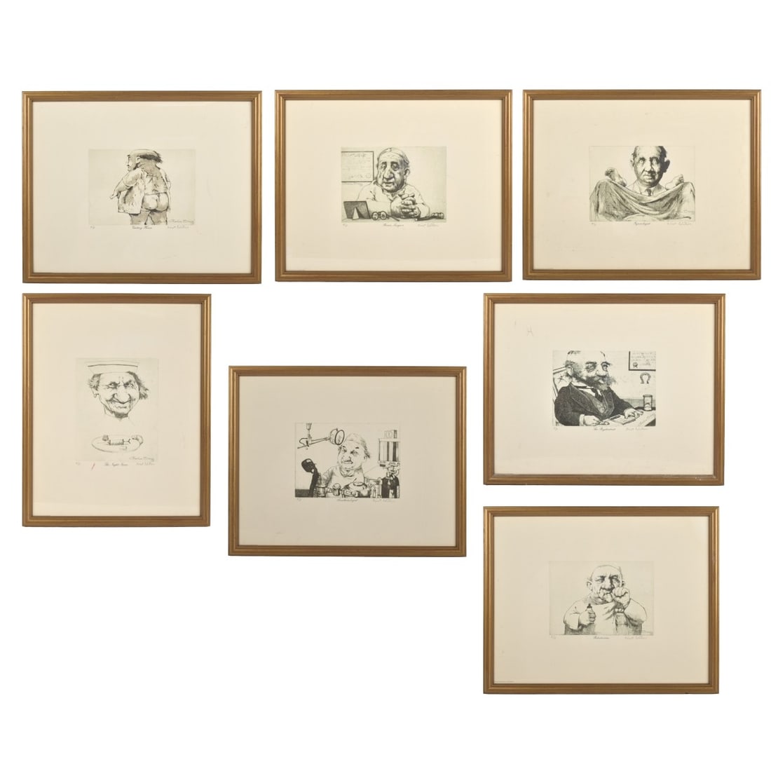 Charles Bragg, American (1931-2017): Charles Bragg, American (1931-2017) Collection of Seven (7) Framed Prints under Plastic Covers. All marked "First Edition A/P" in pencil. Frames measures: 12-1/2" high, 15-1/2" wide. Kodner Galleries