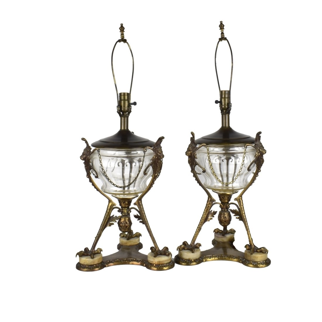 French Crystal and Bronze Lamps (1 of 5)