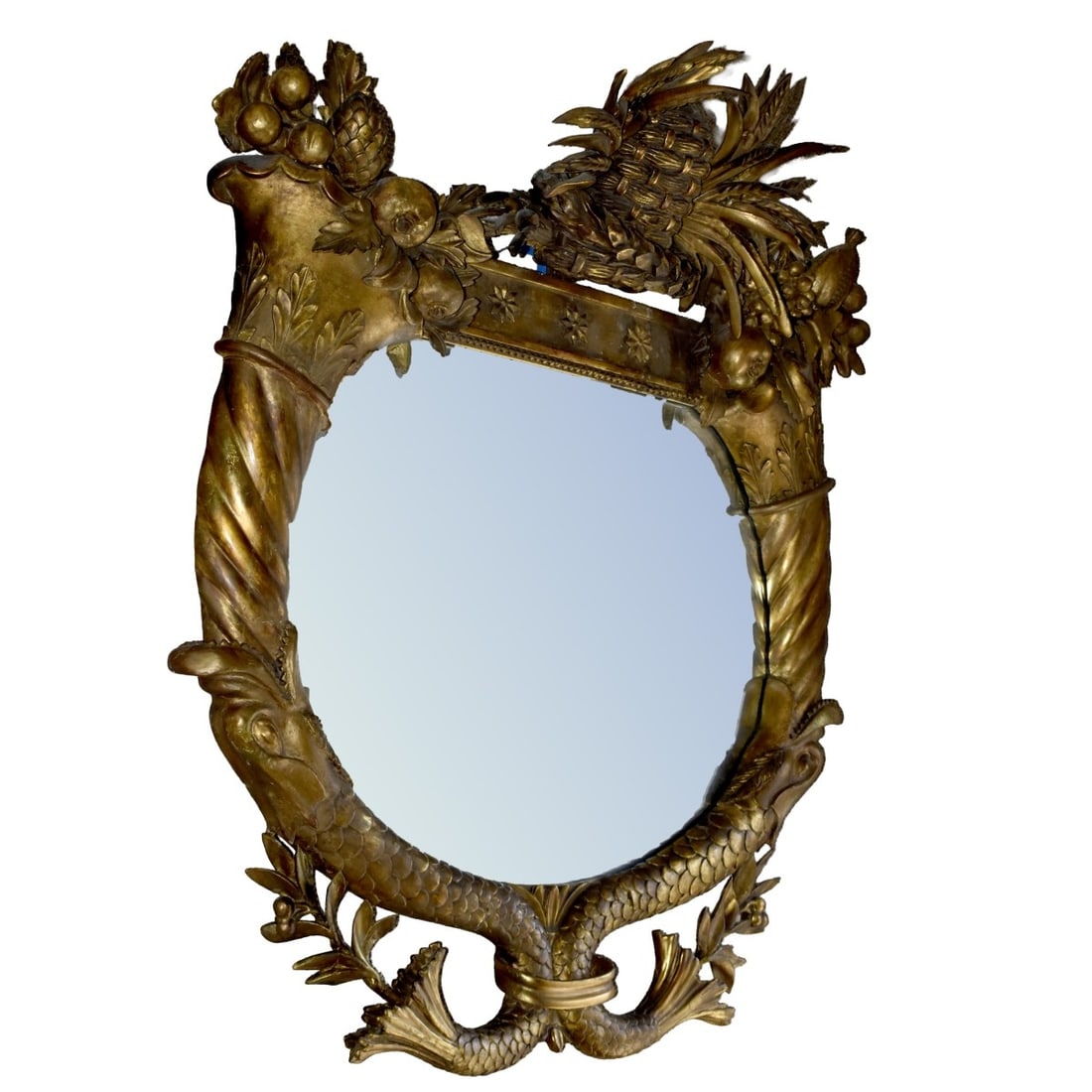 19th C. French Oval Mirror - 2