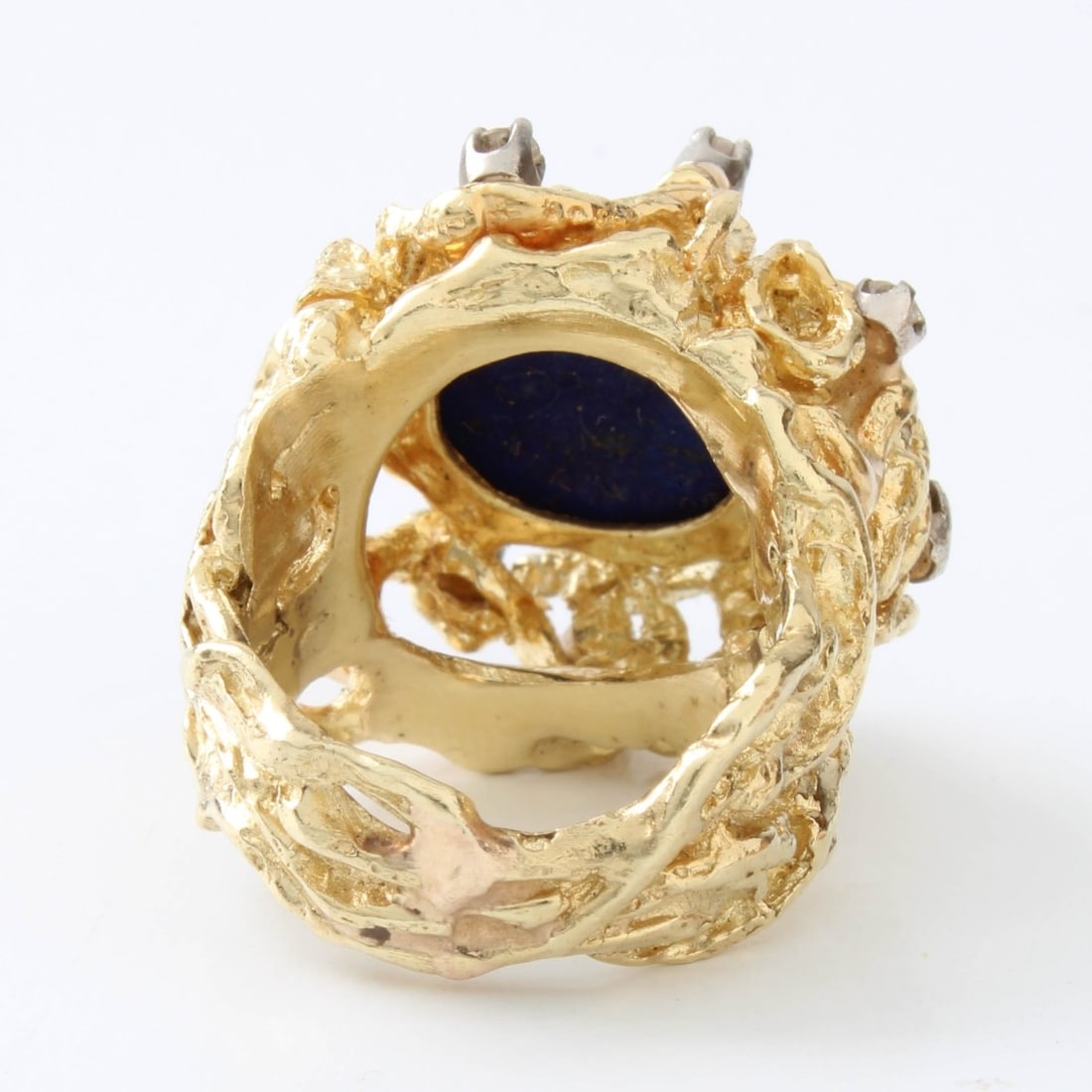 14K, Diamond and Lapis Ring - 3