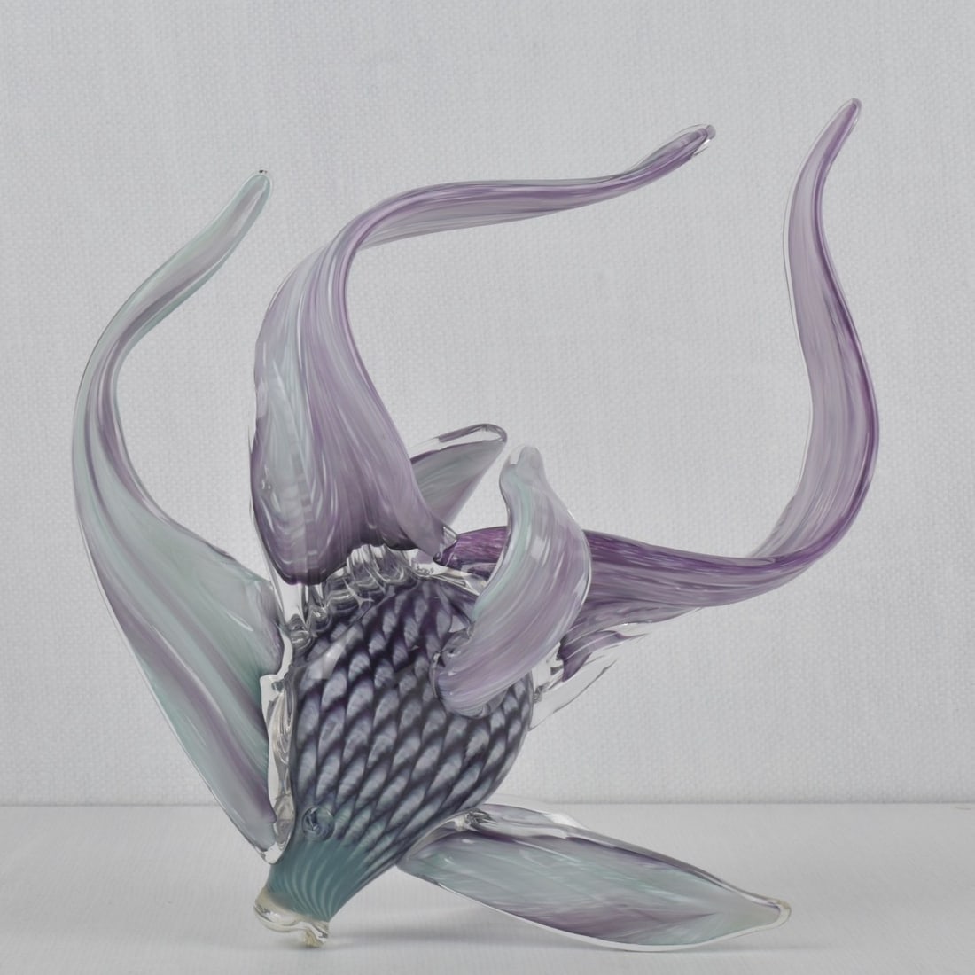 Celeste Bernadette North Sculpture: Celeste Bernadette North Modern American Art Glass Angle Fish Sculpture. Measures: 10" high, 12" long, 5-1/8" wide. Kodner Galleries offers phone and absentee bidding at a low, flat 21% buyer?s