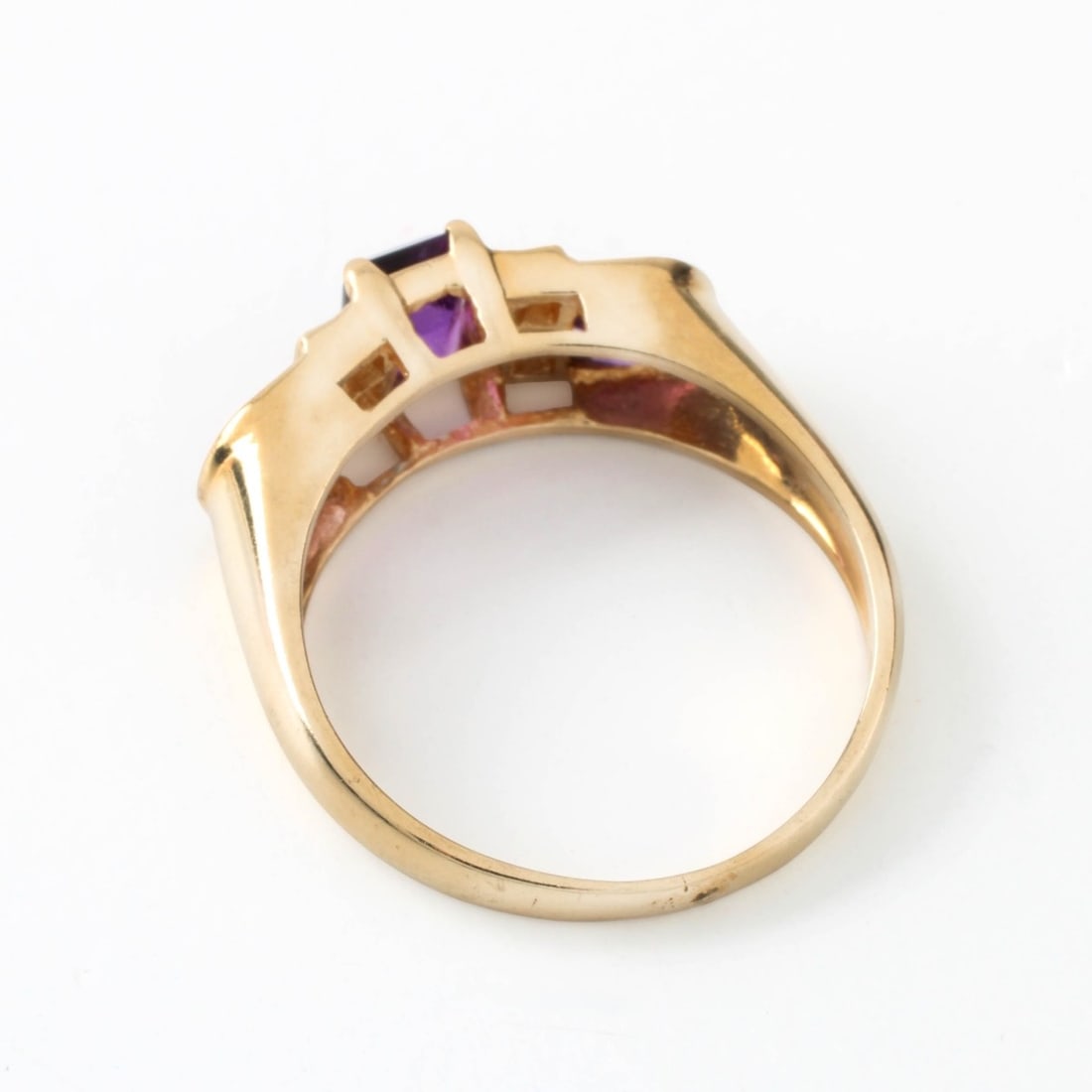 Amethyst, Diamond and 14K Ring - 4