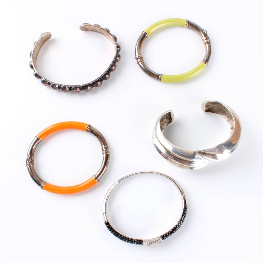 Sterling Bangle Bracelets - 2