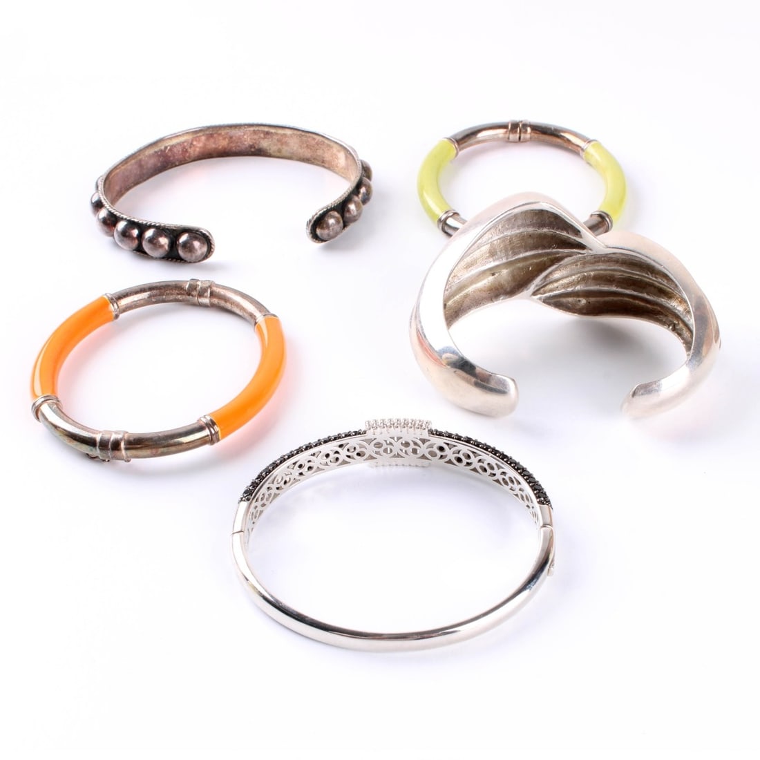 Sterling Bangle Bracelets - 3