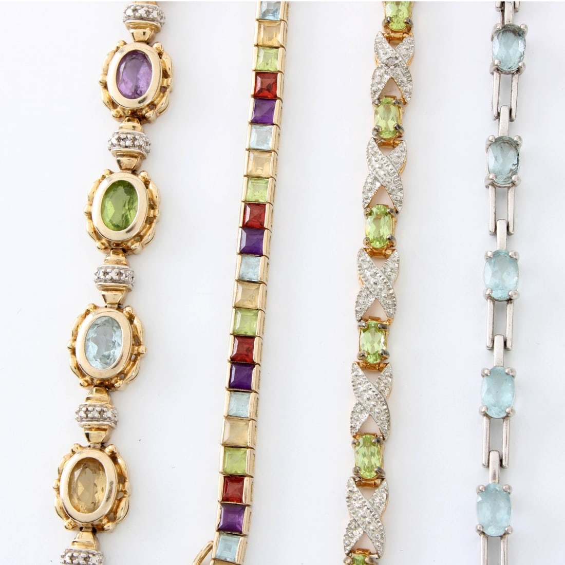 Sterling and Gemstone Bracelets - 2