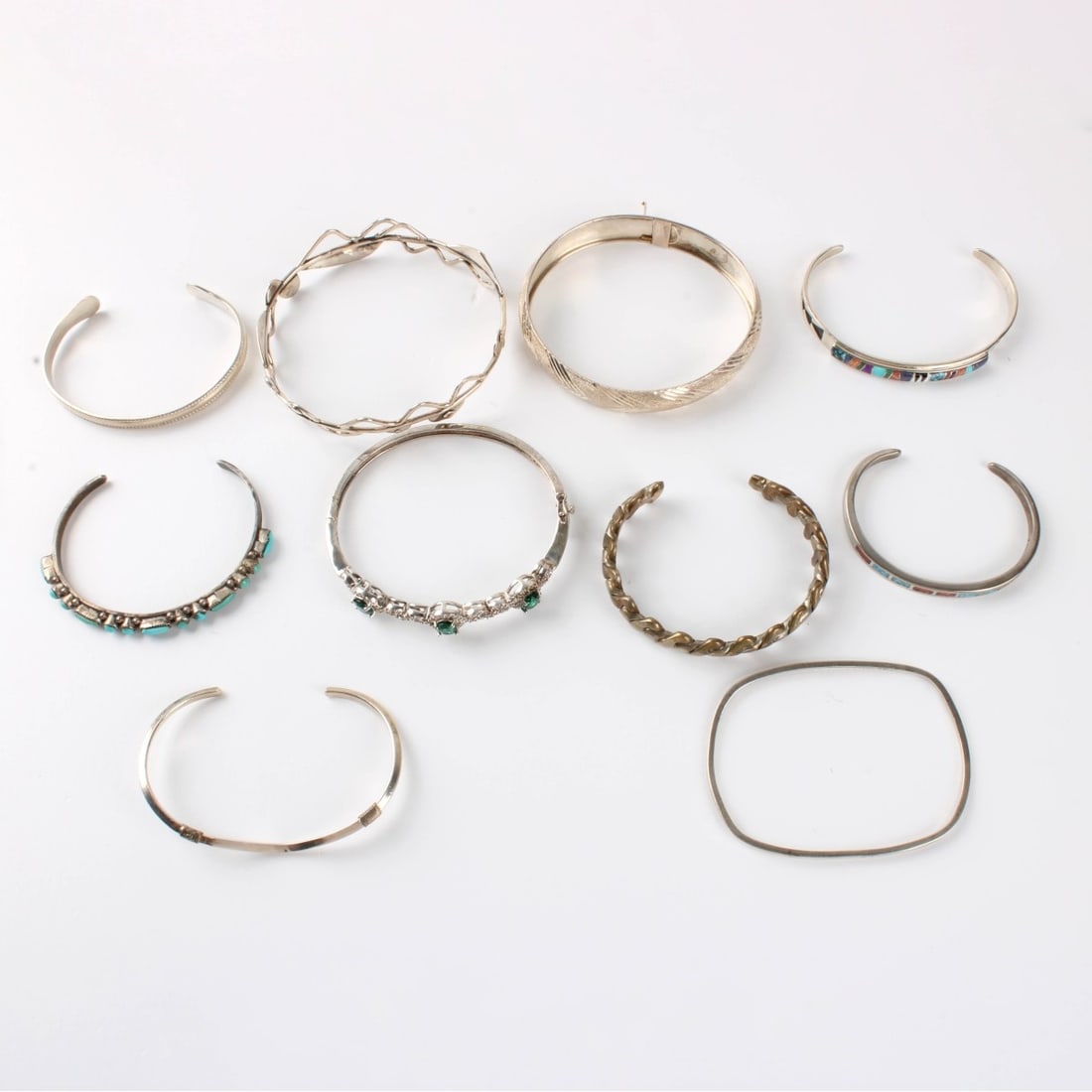 Sterling Bangle Bracelets - 2