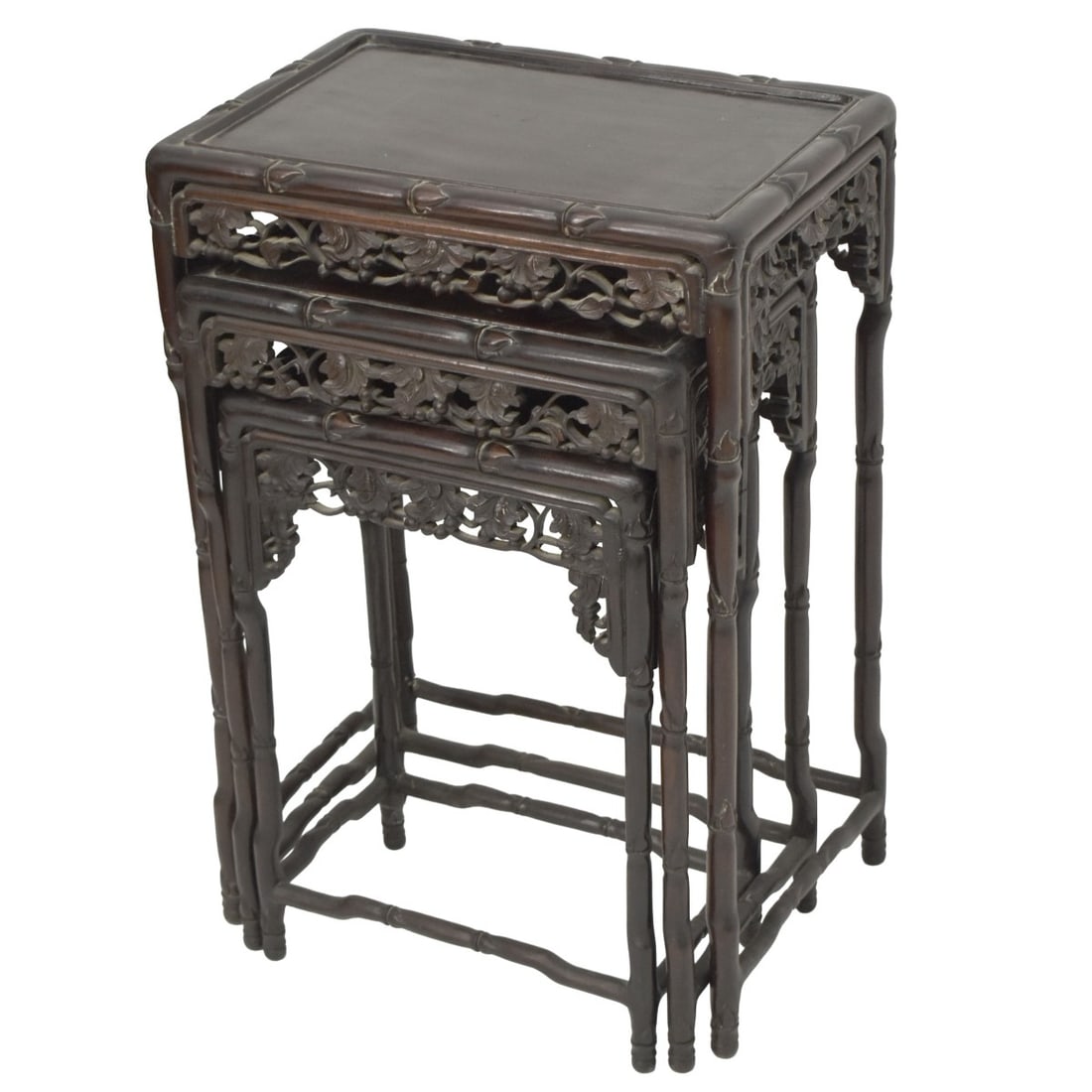 Chinese Carved Nesting Tables - 2