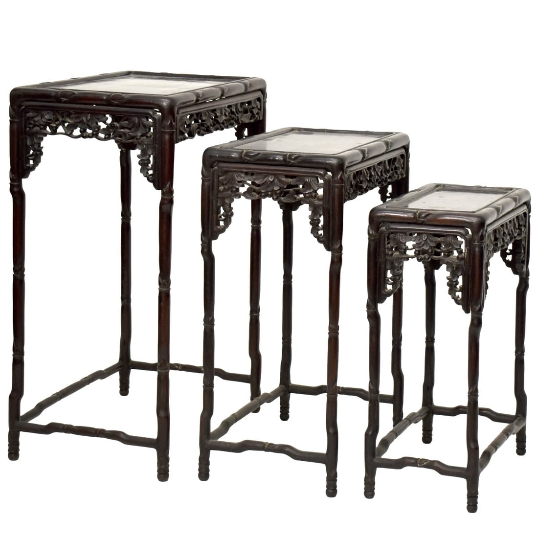 Chinese Carved Nesting Tables - 3