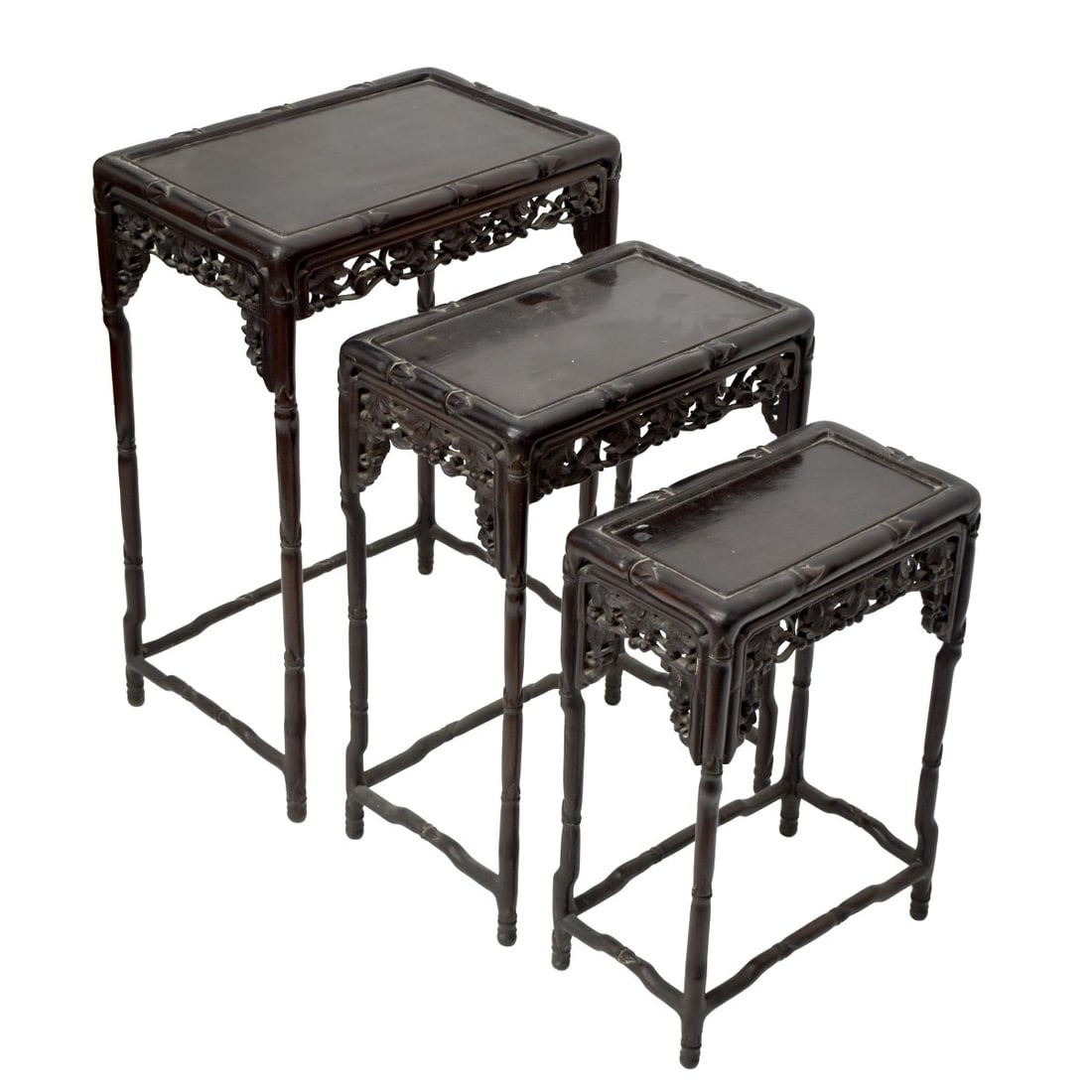 Chinese Carved Nesting Tables - 4