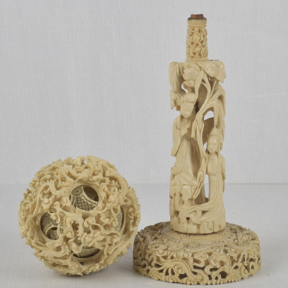 Antique Chinese Carved Puzzle Ball: Antique Chinese Finely Carved Puzzle Ball with Stand. We Will Not Ship This Item Outside of the State of Florida. Anyone Having This Item Shipped Must Have a Florida Address or the Item will not be