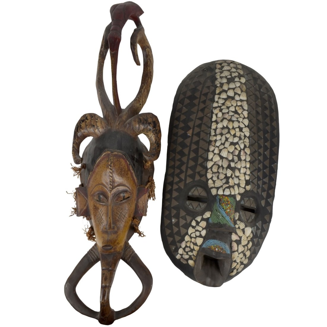 Hand Carved AfricanTribal Masks (1 of 6)
