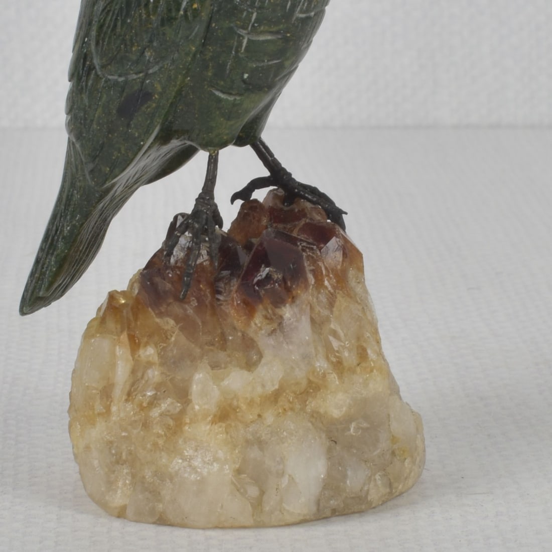 Carved Stone Owl Sculpture - 3