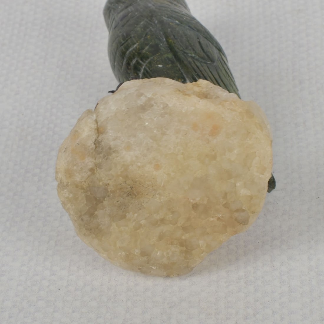 Carved Stone Owl Sculpture - 5