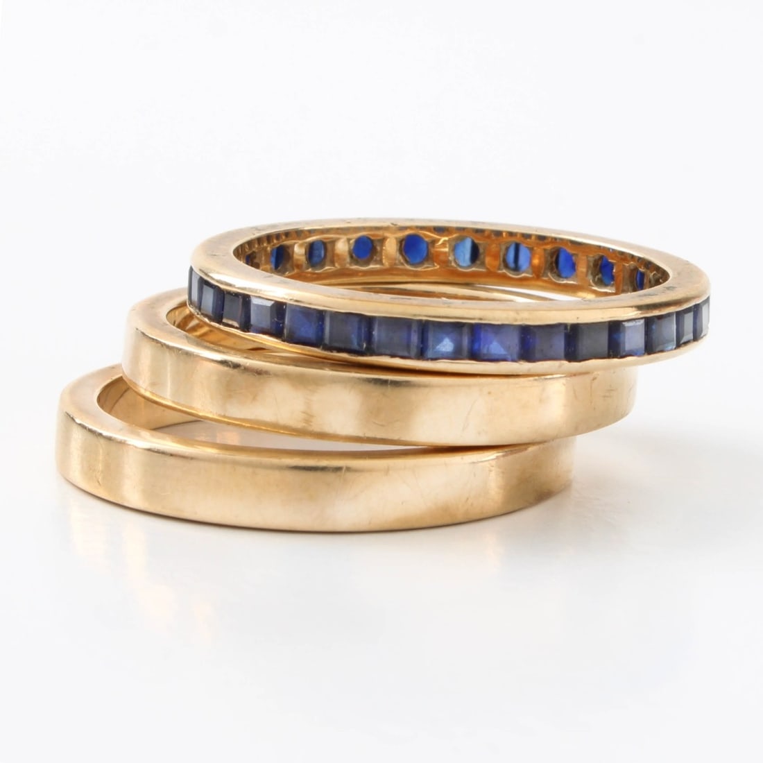 14K and Sapphire Ring Set - 2