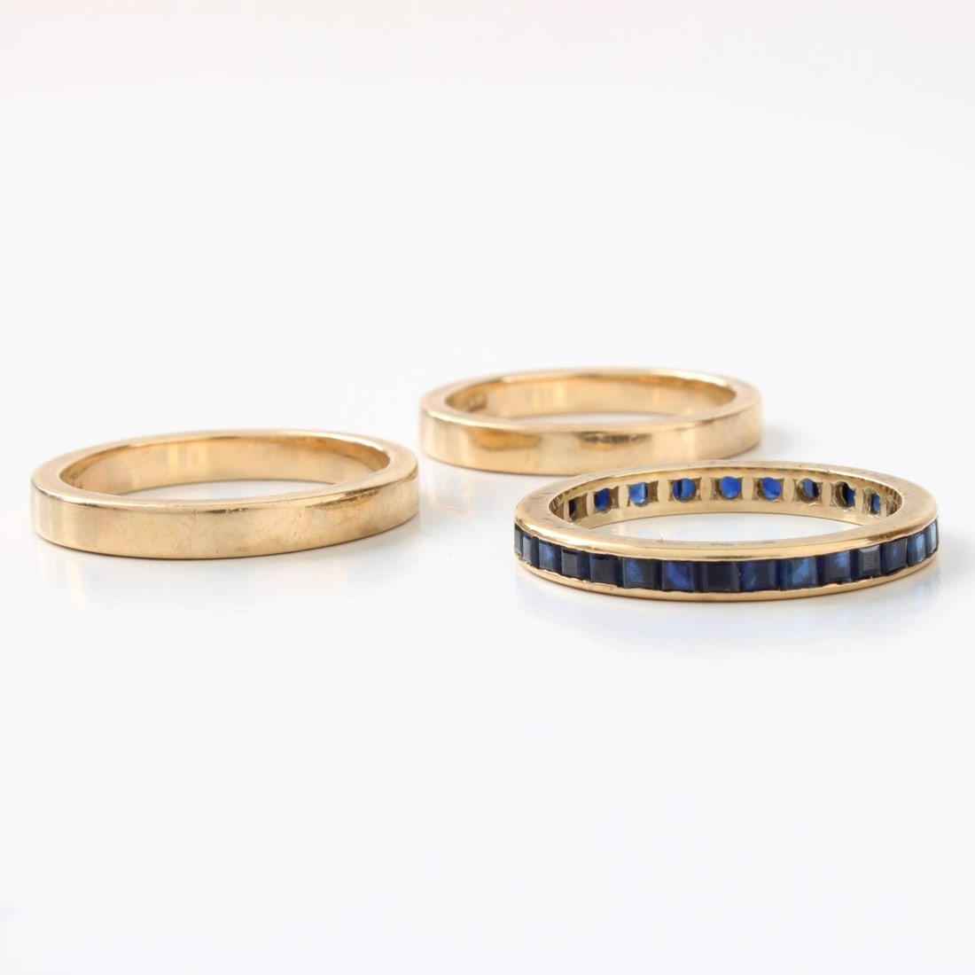 14K and Sapphire Ring Set - 3