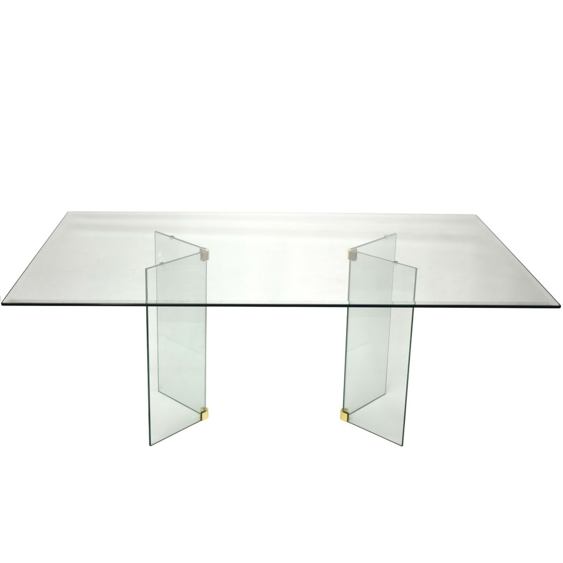 Attrib.: Pace Glass and Brass Dining Table (1 of 6)
