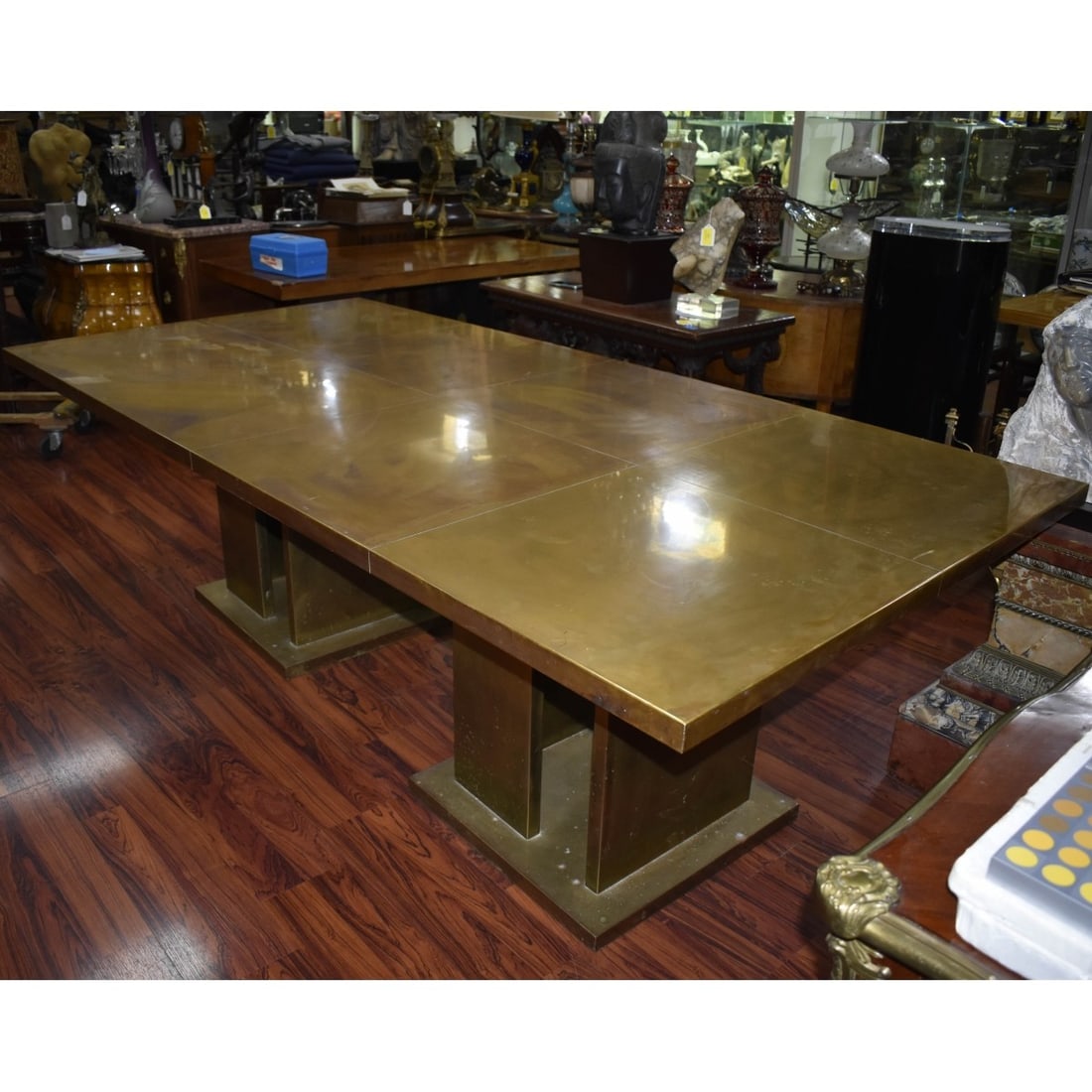 Large Custom Brass Dining Table - 2