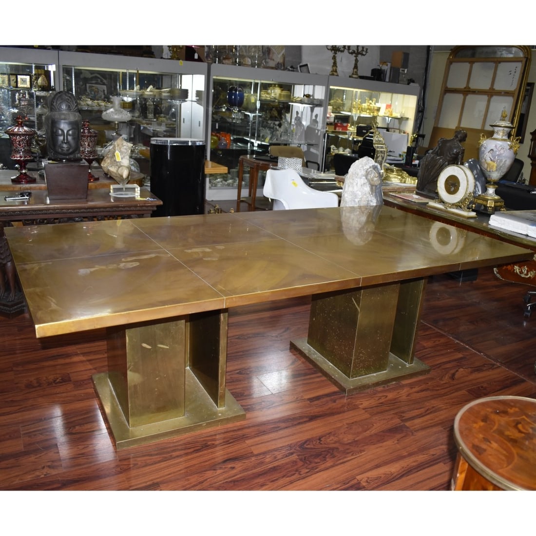 Large Custom Brass Dining Table - 3