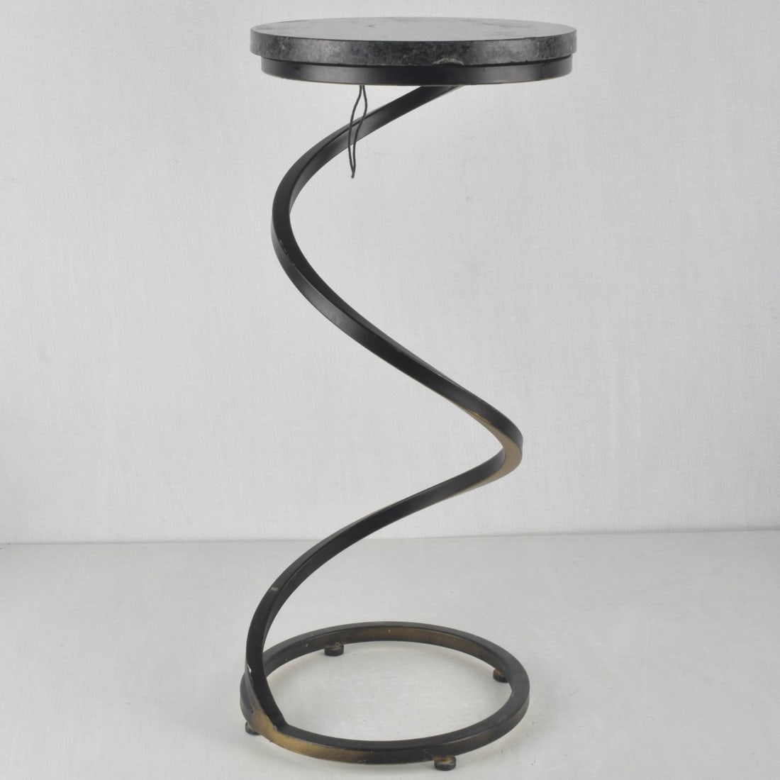 Powell Round Black Granite Top Table - 2
