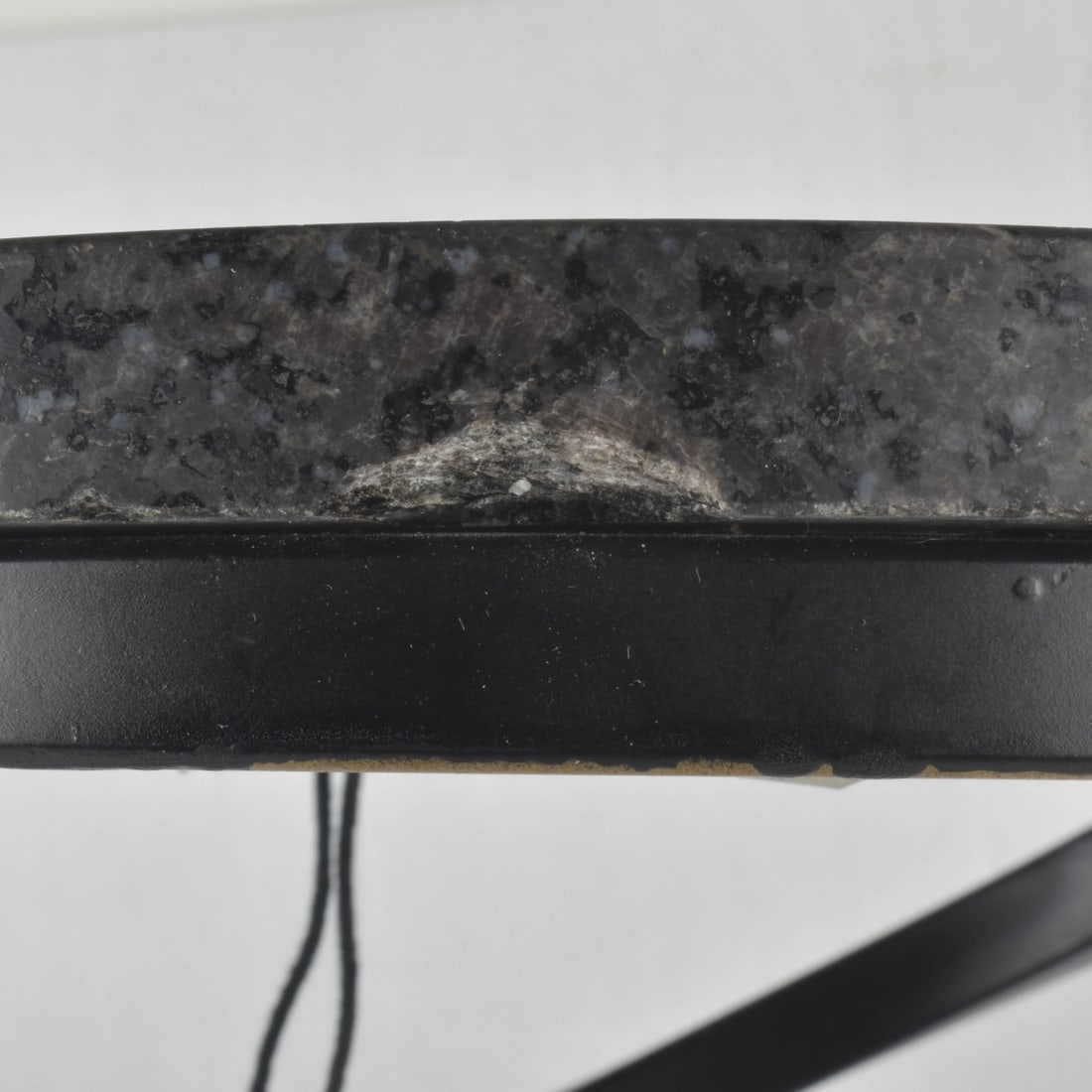 Powell Round Black Granite Top Table - 5