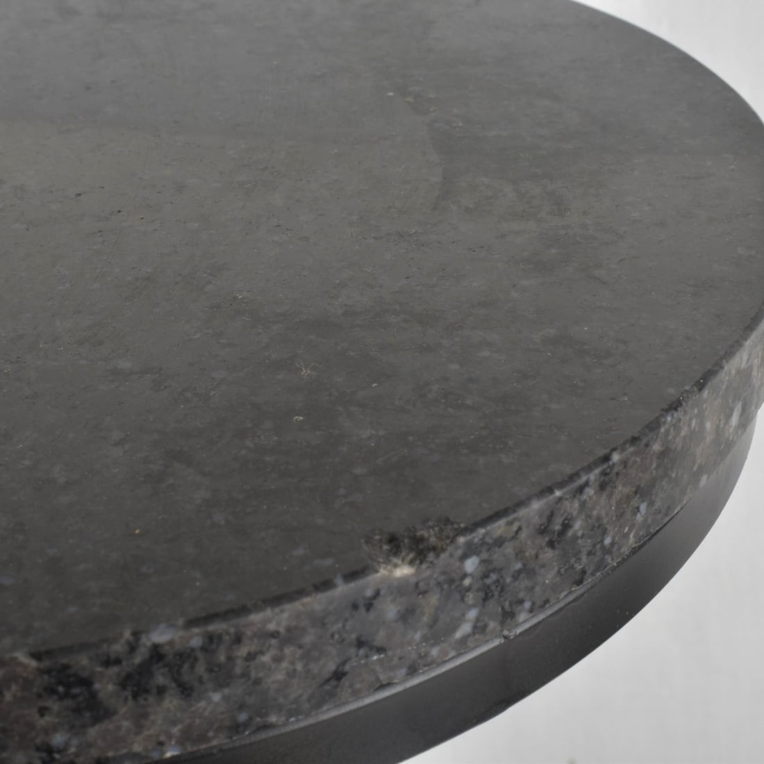Powell Round Black Granite Top Table - 6