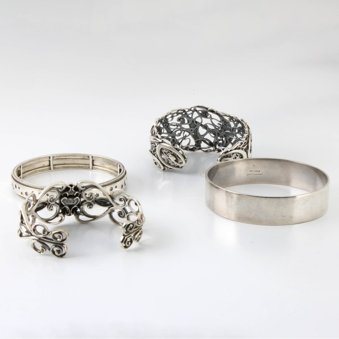 Sterling Bangle Bracelets - 3