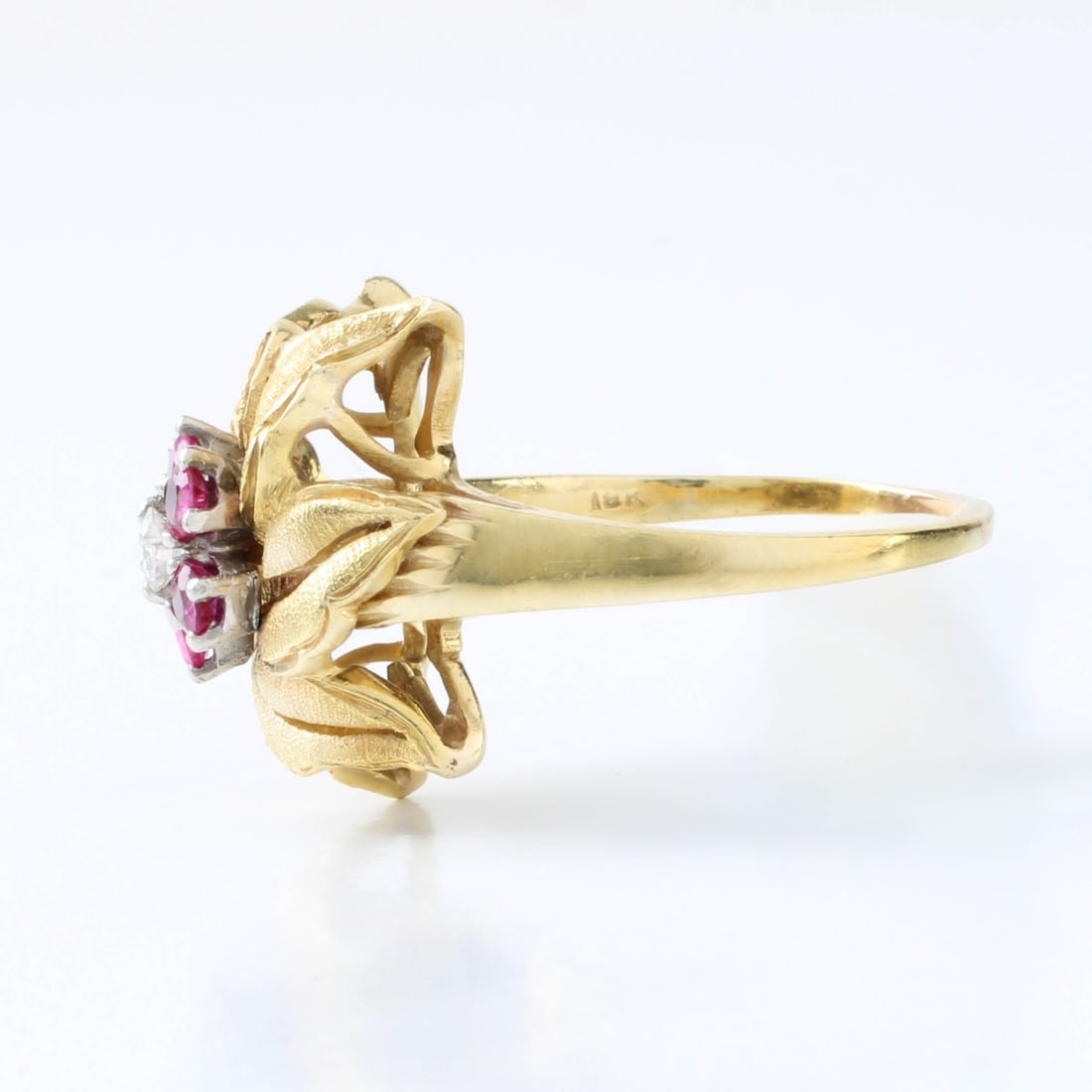 Ruby, Diamond and 18K Ring - 3