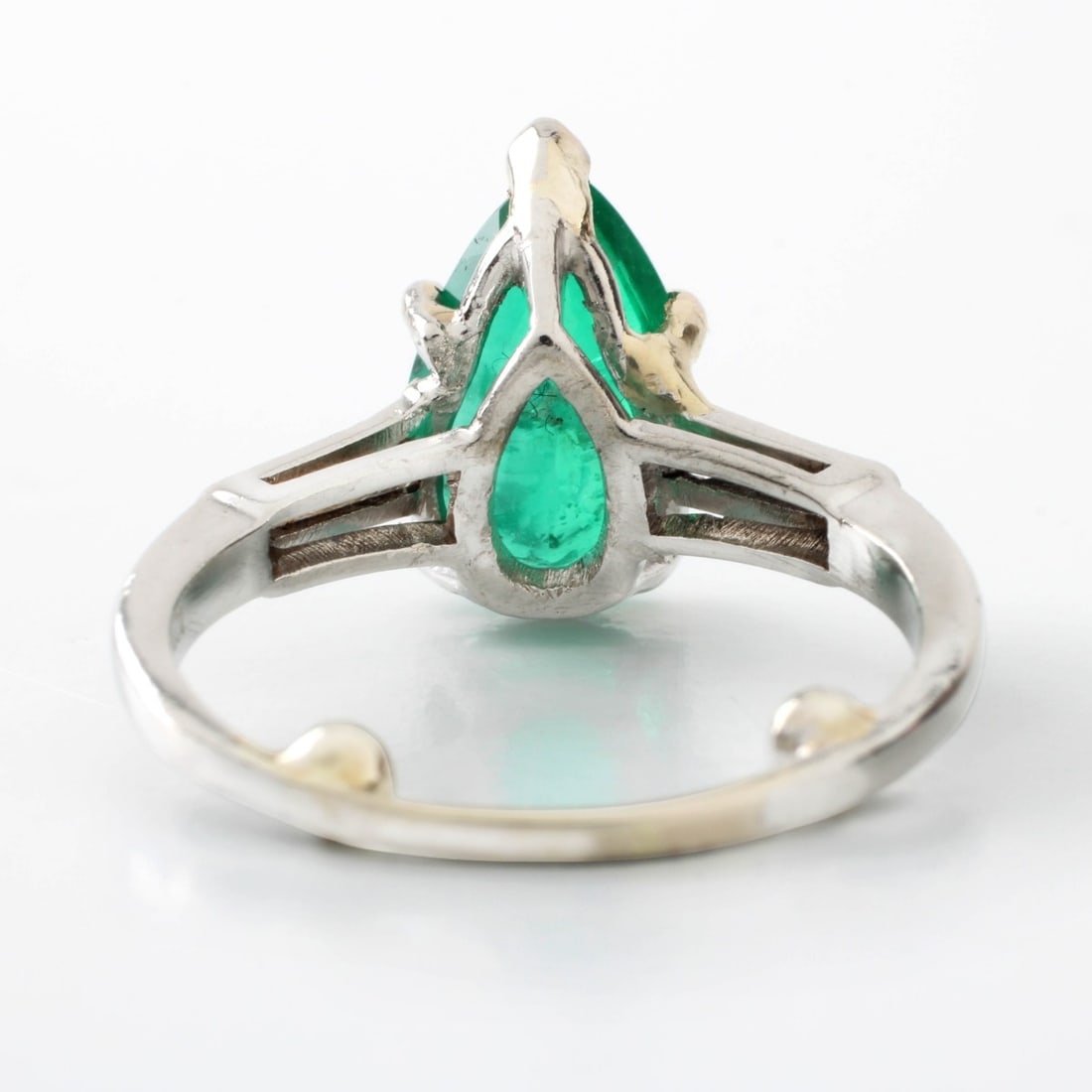 Emerald, Diamond and Plat Ring - 4