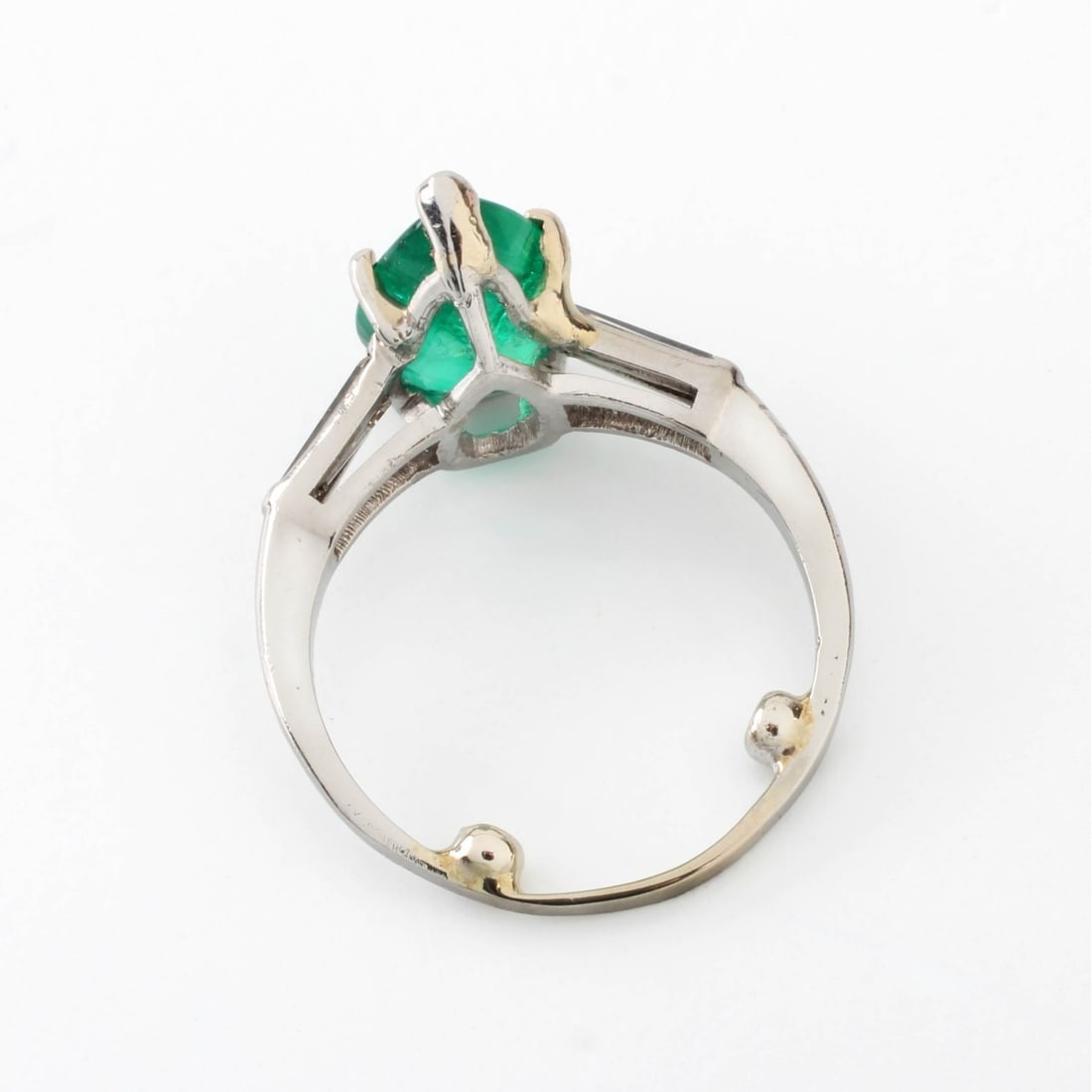 Emerald, Diamond and Plat Ring - 5