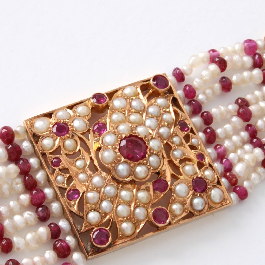 Pearl, Ruby and 14K Bracelet - 2