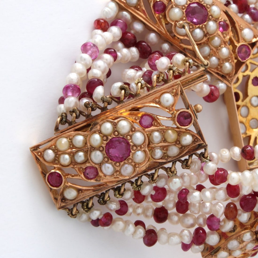 Pearl, Ruby and 14K Bracelet - 4