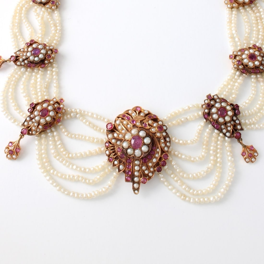 Pearl, Ruby and 14K Necklace - 2