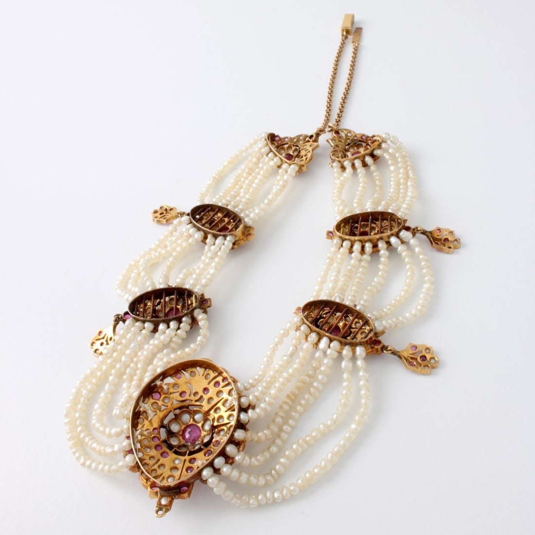 Pearl, Ruby and 14K Necklace - 3