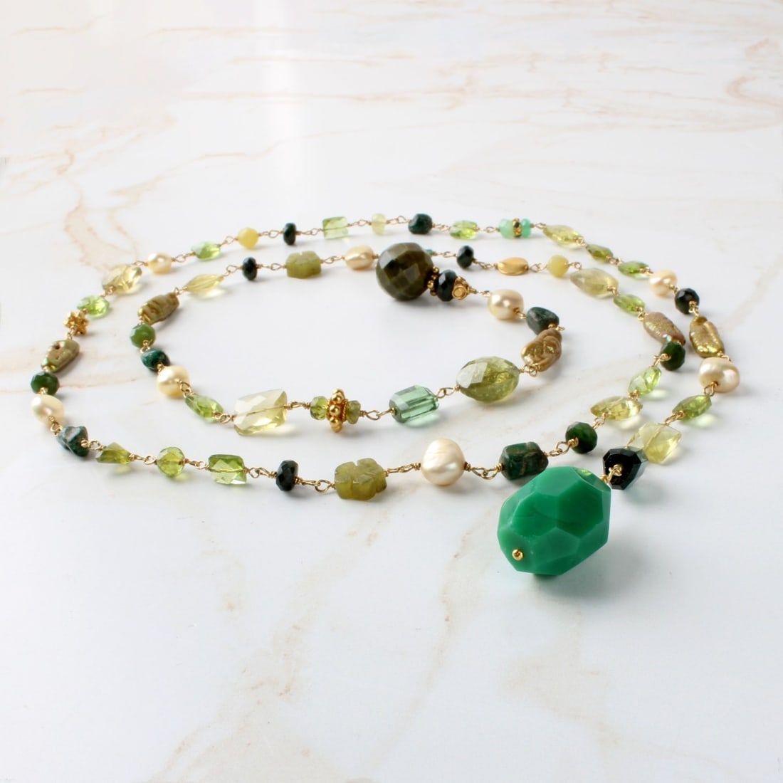 Gemstone 14K&18K Necklace (1 of 3)
